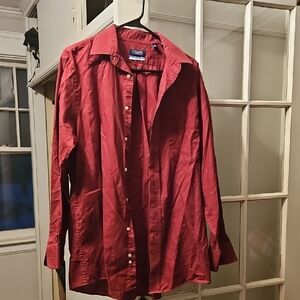 Chaps Red Button-Up Shirt